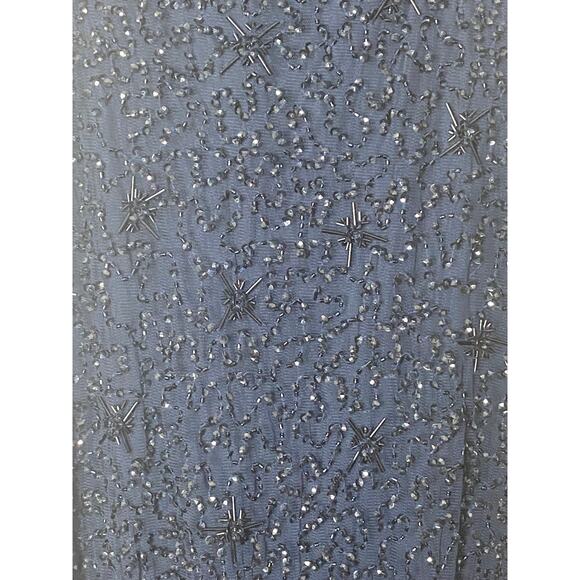 ADRIANNA PAPELL DRESS 16 NAVY BLUE MOTHER OF BRIDE FALL WEDDING GUEST GOWN LONG - Picture 9 of 13